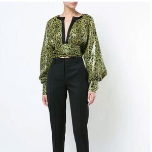 Diane Von Furstenberg silk printed crop top